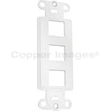 3-Jack Decora Plate - 3-jack, White