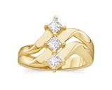 14kt Gold Three Stone Diamond Right Hand Ring (.63 ct. tw.)