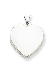 Sterling Silver Plain 21mm 2-Frame Heart Locket