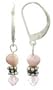 Flower: Pink Cultured Pearl and Bead Earrings