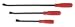 Westward 2AJL2 Plastic Handle Pry Bar Set, 3 Pc