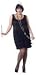 California Costumes Women's Fashion Flapper Costume,Black,P (16-22)