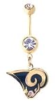 St Louis Rams belly button ring