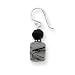 Sterling Silver Black Crystal and Rutilated Quartz Earrings