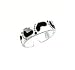 Toe Ring - Sterling Silver Black Enameled Feet Toe Ring