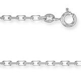 Jewelco London Solid Sterling Silver Italian Diamond-Cut Belcher pendant chain Necklace . Click Here for Dimensions and Weights.