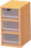more wood 収納ボックス A6 チェスト H28cm (3段) WA-630