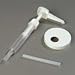 Carlisle 3831089P White 5-Inch Plastic Pump & Lid Set (Case of 12)