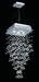 Sonata Squares Series Flush Mount Chandelier dressed with intermittent 30% lead cryst...