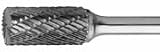 3/8 Style B Cylindrical Shape with End Cut 1/4 Shank Double Cut Carbide Burr SB-3