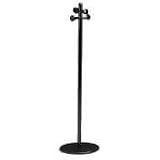 Eldon Free-Standing 4-Hook Coat Tree - 4 Hook - Steel, Polystyrene Base, Hook - Ebony