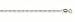 14k Dainty White Singapore Ankle Bracelet in White Gold