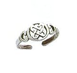 Toe Ring - Sterling Silver Antiqued Celtic Knot Toe Ring
