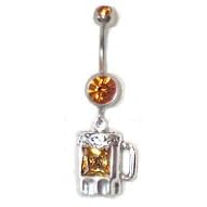 Click to order the Swarovski crystal Beer belly button ring from Amazon!