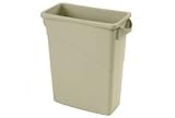 16 Gallon Rectangular Rubbermaid Waste Receptacle - Beige
