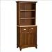 Home Styles Furniture Cherry Wood Buffet with Natural Wood Top and Open 2 Shelf Hutch