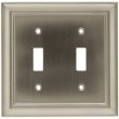 Brainerd 64208 Double Satin Nickel Switch Plate