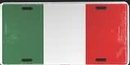 Italy Flag License Plate
