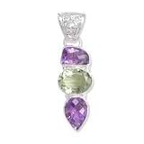 .925 Silver, Amethyst & Citrine Pendant