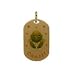 18Kt Yellow Gold Medal with Cancer Zodiac Sign Charm (20mm X 13mm/24mm with Bail)