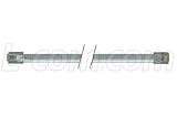 Flat Silver Satin Modular Cable RJ12 Plug to RJ12 Plug, Straight Pinned for Data Systems 5.0 FEET