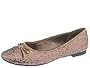 Two Lips Bella | Women's Dress Flat Shoes Bronze Glitter