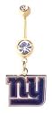 New York Giants belly button ring