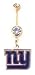 New York Giants belly button ring