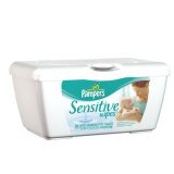 Pampers Sensitive Baby Wipes, 70 Wipes in one-touch Tub, Case Pack, 8 Tubs, 560 Wipes