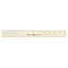 Westcott Wood Ruler with Single Metal Edge, 18"