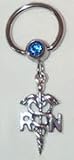Nipple Ring with sterling silver RN symbol