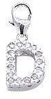 14k Gold Diamond Initial D Charm (1/10 cttw)