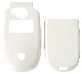 White - Motorola V400 V505 Faceplate Cell Phone Cover - V400 V505 Cell Phone Front Cover/ Battery Door Cover Hard Face plate