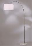 Arcing with Linen Shade Floor Lamp