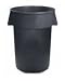 Round Trash Waste Container Gray 44 Gal. - Each