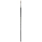 da Vinci Oil & Acrylic Series 1200 Maestro Rigger Brush, Medium-Length Sharp Needle-Point Kolinsky Red Sable with Black Polished Handle, Size 2