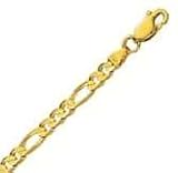 14k Yellow Gold 22 Inch X 3.9 mm Figaro Chain Necklace