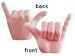 Hang Loose Hand Skin Color Traffic Stopper Antenna Topper Accessory