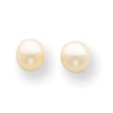 14k 4.5mm Button Cultured Pearl Childrens Earrings