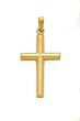 14K HIGH POLISH CROSS PENDANT FITS 2MM