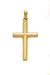14K HIGH POLISH CROSS PENDANT FITS 2MM