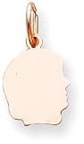 Girl Silhouette Charm, Pink Gold