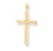 10k Solid Diamond-Cut Nugget Cross Pendant