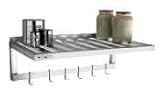 New Age T-Bar Wall Shelf w/Pot Rack 1 EA 1121PR