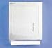 Office Products : Paper Towel Dispenser, 300 C-Fold/500 Multifold , 12x4x15-1/2, White Metal EXC242W