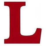 8-Inch Wall Hanging Wood Letter L Red