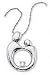Mother and Child Sterling Silver Oval Pendant .10ct CZ and 18" Chain by Janel Russel