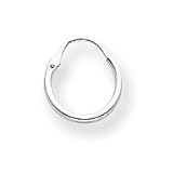 14k White Gold Hoop Earrings SE206