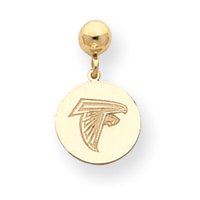 14K Atlanta Falcons Round Dangle Post Earrings   NF96