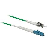 Cables To Go 33411 LC/ST Simplex 9/125 Single-Mode Fiber Patch Cable (2 Meters, Green)